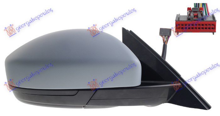 ΚΑΘΡΕΦΤΗΣ ΗΛΕΚΤΡΙΚΟΣ ΘΕΡΜΑΙΝΟΜΕΝΟΣ ΒΑΦΟΜΕΝΟΣ (ΜΕ ΦΛΑΣ LED & ΦΩΣ ΑΣΦΑΛΕΙΑΣ LED) (7 PIN) (Α ΠΟΙΟΤΗΤΑ) (CONVEX GLASS) ΔΕΞ