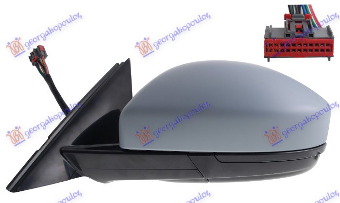 ΚΑΘΡΕΦΤΗΣ ΗΛΕΚΤΡΙΚΟΣ ΘΕΡΜΑΙΝΟΜΕΝΟΣ ΒΑΦΟΜΕΝΟΣ (ΜΕ ΦΛΑΣ LED & ΦΩΣ ΑΣΦΑΛΕΙΑΣ LED & ΑΙΣΘΗΤΗΡΑ) (9 PIN) (Α ΠΟΙΟΤΗΤΑ) (CONVEX GLASS) ΑΡ