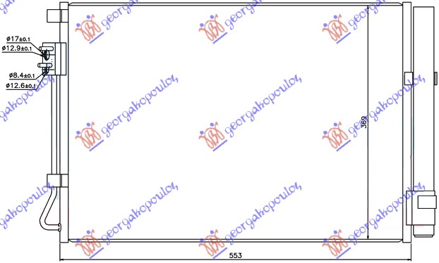 ΨΥΓΕΙΟ A/C ΓΙΑ ΟΛΑ ΒΕΝΖΙΝΗ (520x360x12)