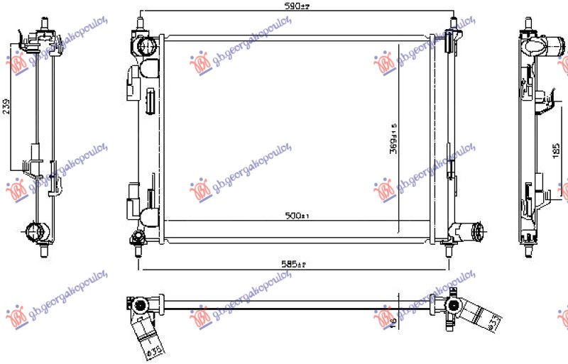 ΨΥΓΕΙΟ 1.2-1.4 ΒΕΝΖΙΝΗ (480x375x16) (KOYO)