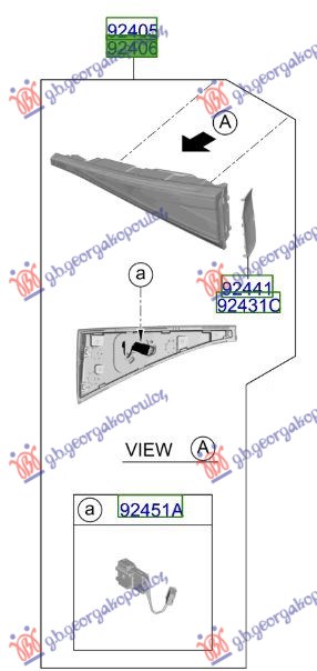 ΦΑΝΟΣ ΠΙΣΩ ΕΣΩ LED (Γ) ΔΕΞ