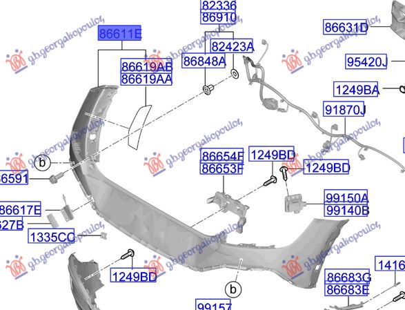 ΠΡΟΦΥΛΑΚΤΗΡΑΣ ΠΙΣΩ ΑΝΩ (GT/GT-LINE) (Γ)