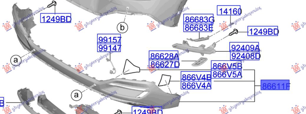 ΠΡΟΦΥΛΑΚΤΗΡΑΣ ΠΙΣΩ ΚΑΤΩ (GT-LINE) (Γ)