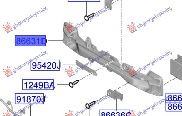ΤΡΑΒΕΡΣΑ ΠΡΟΦΥΛΑΚΤΗΡΑ ΠΙΣΩ (GT/GT-LINE) (Γ)