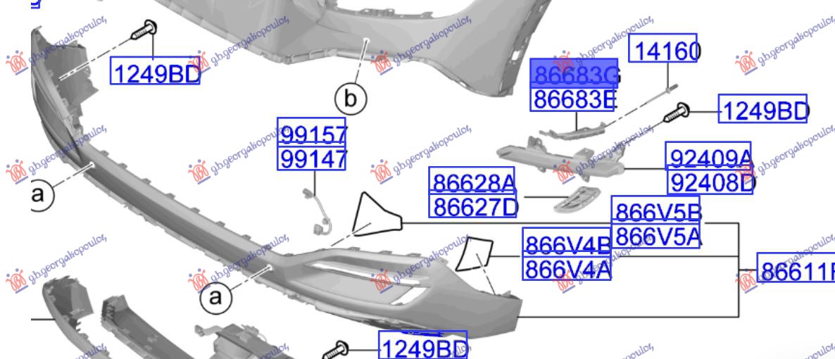 ΒΑΣΗ ΠΡΟΦΥΛΑΚΤΗΡΑ ΠΙΣΩ ΚΑΤΩ ΠΛΑΣΤΙΚΗ (GT/GT-LINE) (Γ) ΑΡ