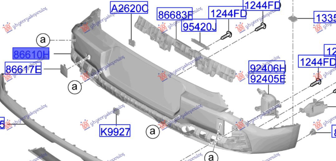 ΠΡΟΦΥΛΑΚΤΗΡΑΣ ΠΙΣΩ ΒΑΦΟΜΕΝΟΣ (ΜΕ 4 PDC) (GT-LINE) (Γ)