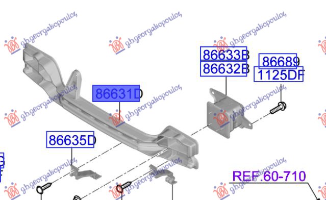 ΤΡΑΒΕΡΣΑ ΠΡΟΦΥΛΑΚΤΗΡΑ ΠΙΣΩ (GT-LINE) (Γ)
