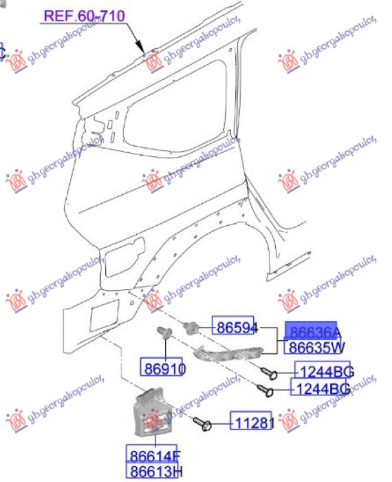 ΒΑΣΗ ΠΡΟΦΥΛΑΚΤΗΡΑ ΠΙΣΩ ΚΑΤΩ ΠΛΑΙΝΗ ΠΛΑΣΤΙΚΗ (Γ) ΑΡ
