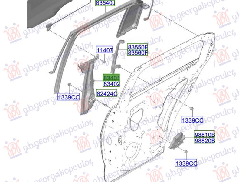 ΓΡΥΛΛΟΣ ΠΑΡΑΘΥΡΟΥ ΠΙΣΩ ΗΛΕΚΤΡΙΚΟΣ (ΧΩΡΙΣ ΜΟΤΕΡ) (Γ) ΑΡ