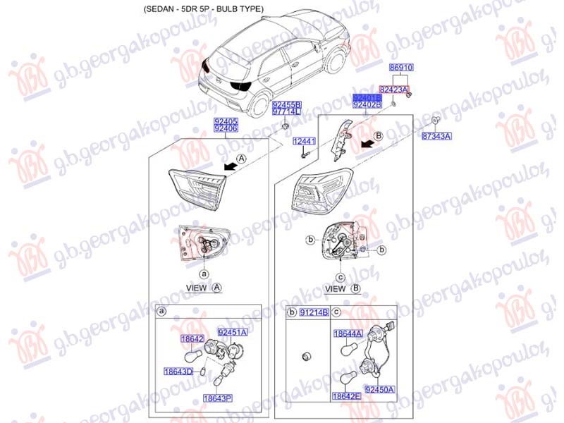 ΦΑΝΟΣ ΠΙΣΩ ΕΞΩ LED (Γ) ΑΡ