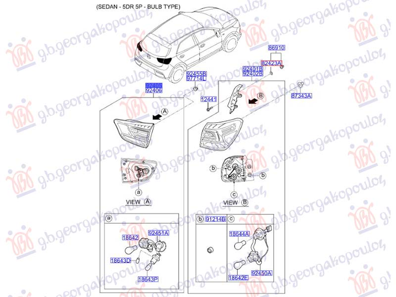 ΦΑΝΟΣ ΠΙΣΩ ΕΣΩ LED (Γ) ΑΡ