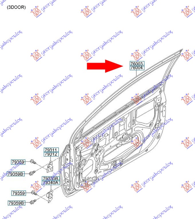 ΠΟΡΤΑ ΕΜΠΡΟΣ 3Π (Γ) ΑΡ