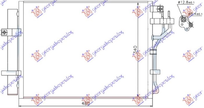 ΨΥΓΕΙΟ A/C ΓΙΑ ΌΛΑ ΒΕΝΖΙΝΗ (440x340x16) (KOYO)