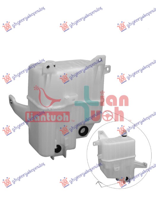 ΔΟΧΕΙΟ ΝΕΡΟΥ ΥΑΛΟΚΑΘΑΡΙΣΤΗΡΩΝ (ΜΕ ΘΕΣΗ ΓΙΑ ΠΙΤΣΙΛΙΣΤΗΡΙΑ ΦΑΝΩΝ)