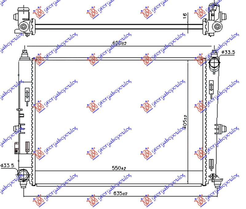 ΨΥΓΕΙΟ 1.5-2.0 BENZINH MHXANIKO (550x400x16) (KOYO)