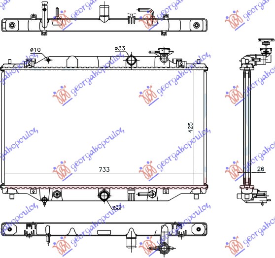 ΨΥΓΕΙΟ 2.2 ΠΕΤΡΕΛΑΙΟ ΜΗΧΑΝΙΚΟ/ΑΥΤΟΜΑΤΟ (728x425x27) (KOYO)