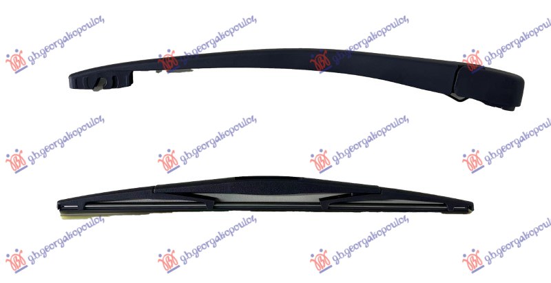 ΥΑΛΟΚΑΘΑΡΙΣΤΗΡΑΣ ΠΙΣΩ ΜΕ ΜΠΡΑΤΣΟ  355mm