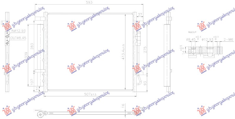 ΨΥΓΕΙΟ ΚΑΛΟΡΙΦΕΡ (BRAZED) (155x195x26) (VALEO)