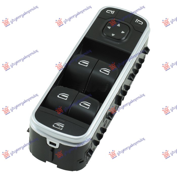 ΔΙΑΚΟΠΤΗΣ ΠΑΡΑΘΥΡΟΥ/ΚΑΘΡΕΦΤΩΝ ΕΜΠΡΟΣ (Χρώμιο) (Τετραπλός) (3pin) ΑΡ