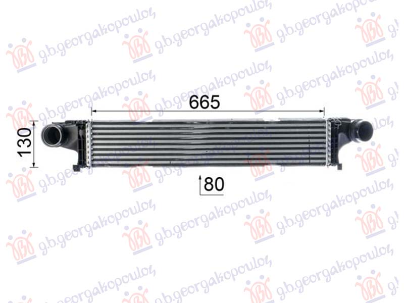 ΨΥΓΕΙΟ INTERCOOLER 2.2 - 3.0 ΠΕΤΡΕΛΑΙΟ (665x130)