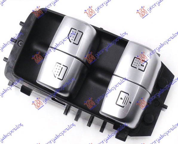 ΔΙΑΚΟΠΤΗΣ ΠΑΡΑΘΥΡΟΥ ΠΙΣΩ (ΔΕΞΙ=ΑΡΙΣΤΕΡΟ) ΜΕ ΚΟΥΡΤΙΝΑ & ΗΛΙΟΡΟΦΗ (Μάυρη βαση/Ασημι μπουτον) (Άσπρο Φως) (3pin)