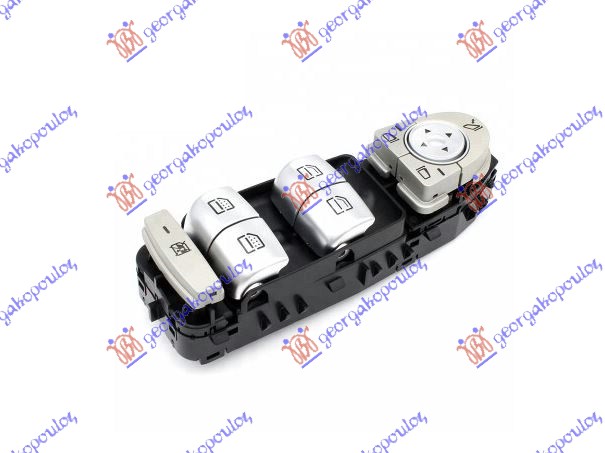 ΔΙΑΚΟΠΤΗΣ ΠΑΡΑΘΥΡΟΥ/ΚΑΘΡΕΦΤΩΝ ΕΜΠΡΟΣ (Μαυρη βαση/Ασημι μπουτον) (Τετραπλός) (3pin) ΑΡ