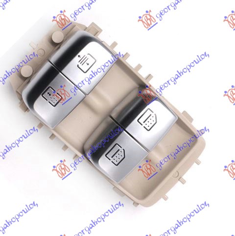 ΔΙΑΚΟΠΤΗΣ ΠΑΡΑΘΥΡΟΥ ΠΙΣΩ (ΔΕΞΙ=ΑΡΙΣΤΕΡΟ) ΜΕ ΚΟΥΡΤΙΝΑ & ΗΛΙΟΡΟΦΗ (Μπέζ βαση/Ασημι μπουτον) (Άσπρο Φως) (3pin)