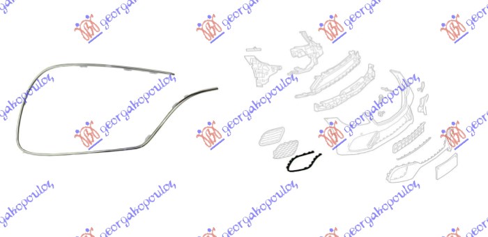 ΔΙΑΚΟΣΜΗΤΙΚΟ ΔΙΧΤΥΟΥ ΠΡΟΦΥΛΑΚΤΗΡΑ ΕΜΠΡΟΣ ΧΡΩΜΙΟ (S63/S65 AMG) ΔΕΞ