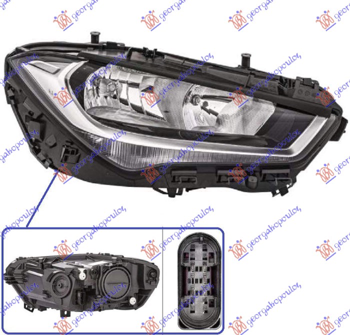 ΦΑΝΟΣ ΕΜΠΡΟΣ ΗΛΕΚΤΡΙΚΟΣ ΜΕ ΦΩΣ ΗΜΕΡΑΣ LED (ΧΩΡΙΣ ΛΟΓΟΤΥΠΟ) (HELLA) ΔΕΞ