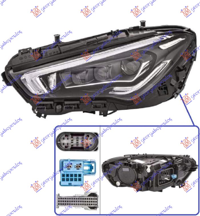 ΦΑΝΟΣ ΕΜΠΡΟΣ FULL LED ΕΞΥΠΝΟ (ΧΩΡΙΣ ΛΟΓΟΤΥΠΟ) (HELLA) ΑΡ