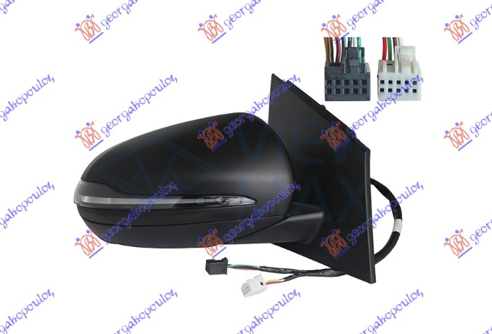 ΚΑΘΡΕΦΤΗΣ ΗΛΕΚΤΡΙΚΟΣ ΘΕΡΜΑΙΝΟΜΕΝΟΣ ΜΕ ΜΝΗΜΗ ΒΑΦΟΜΕΝΟΣ (ΜΕ ΦΛΑΣ) (7+4 PIN) (Α ΠΟΙΟΤΗΤΑ) (ASPHERICAL GLASS) ΔΕΞ