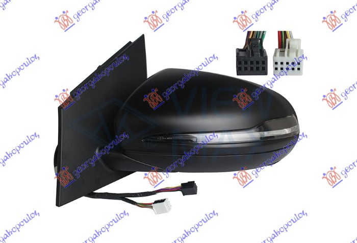 ΚΑΘΡΕΦΤΗΣ ΗΛΕΚΤΡΙΚΟΣ ΘΕΡΜΑΙΝΟΜΕΝΟΣ ΜΕ ΜΝΗΜΗ ΒΑΦΟΜΕΝΟΣ ΜΕ LED BLIS (ΜΕ ΦΛΑΣ) (8+5 PIN) (Α ΠΟΙΟΤΗΤΑ) (ASPHERICAL GLASS) ΑΡ