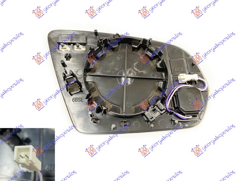 ΚΡΥΣΤΑΛΛΟ ΚΑΘΡEΦΤΗ ΘΕΡΜΑΙΝOMENO (ME LED BLIS) (2+2pin) (ASPHERICAL GLASS) ΑΡ