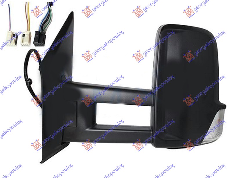 ΚΑΘΡΕΦΤΗΣ ΗΛΕΚΤΡΙΚΟΣ ΘΕΡΜΑΙΝΟΜΕΝΟΣ (ΜΕΓΑΛΟΣ ΚΑΘΡΕΦΤΗΣ & ΜΑΚΡΥ ΜΠΡΑΤΣΟ) (ΜΕ ΦΛΑΣ) (CONVEX GLAS) (9 PIN) (Α ΠΟΙΟΤΗΤΑ) ΑΡ