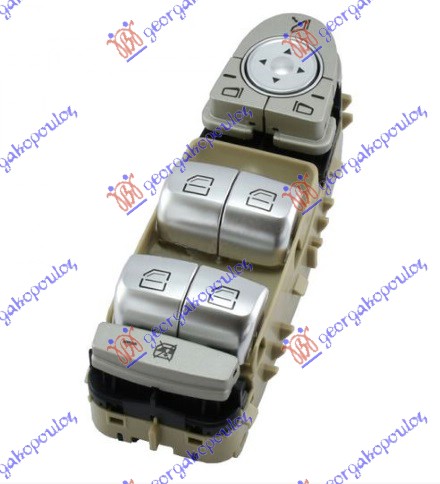 ΔΙΑΚΟΠΤΗΣ ΠΑΡΑΘΥΡΟΥ/ΚΑΘΡΕΦΤΩΝ ΜΕ ΑΝΑΚΛΙΣΗ ΕΜΠΡΟΣ (Μπέζ βαση/Ασημι μπουτον) (Άσπρο Φως) (Τετραπλός) (3pin) ΑΡ