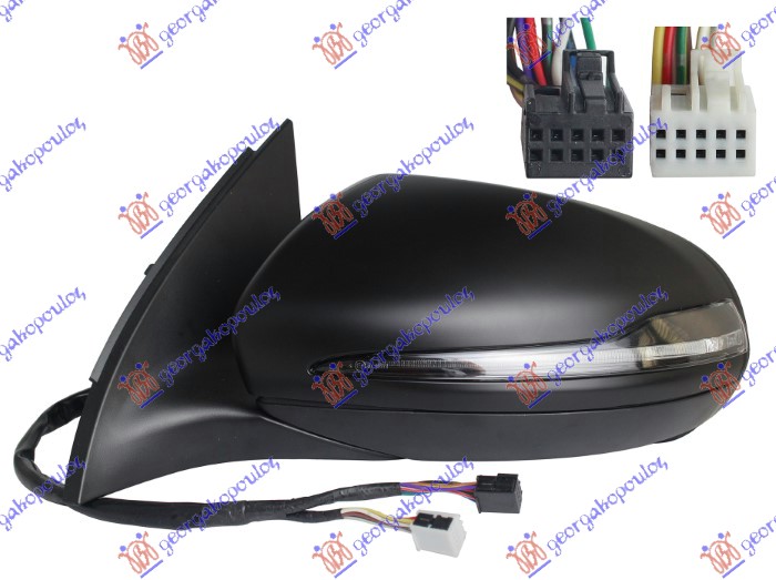 ΚΑΘΡΕΦΤΗΣ ΗΛΕΚΤ. ΘΕΡΜΑΙΝ. ΗΛ. ΑΝΑΚ. ΜΕ ΜΝΗΜΗ ΒΑΦΟΜ. & ΜΕ ΑΥΤΟΜΑΤΗ ΣΚΙΑΣΗ (ΜΕ ΦΛΑΣ) (9+6PIN) (Α ΠΟΙΟΤΗΤΑ) (ASPHERICAL GLASS) ΑΡ