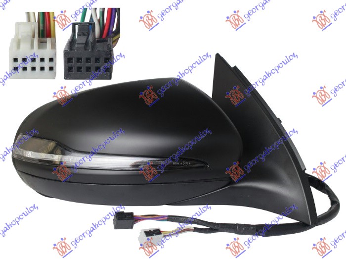 ΚΑΘΡΕΦΤΗΣ ΗΛΕΚΤ. ΘΕΡΜΑΙΝ. ΗΛ. ΑΝΑΚ. ΜΕ ΜΝΗΜΗ ΒΑΦΟΜ. ΜΕ LED BLIS (ΜΕ ΦΛΑΣ) (8+7PIN) (Α ΠΟΙΟΤΗΤΑ) (ASPHERICAL GLASS) ΔΕΞ