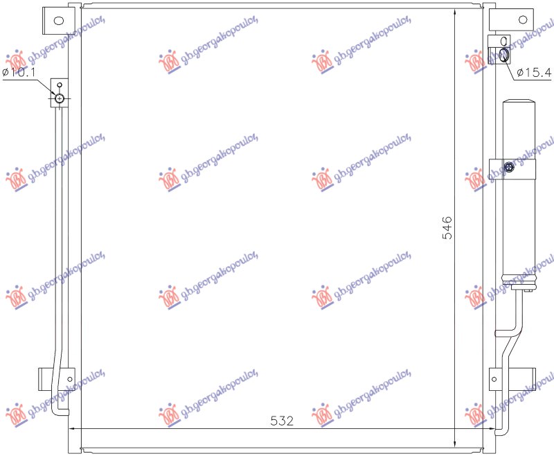 ΨΥΓΕΙΟ A/C 2.2-2.4 ΠΕΤΡΕΛΑΙΟ (532x562x12) (KOYO)