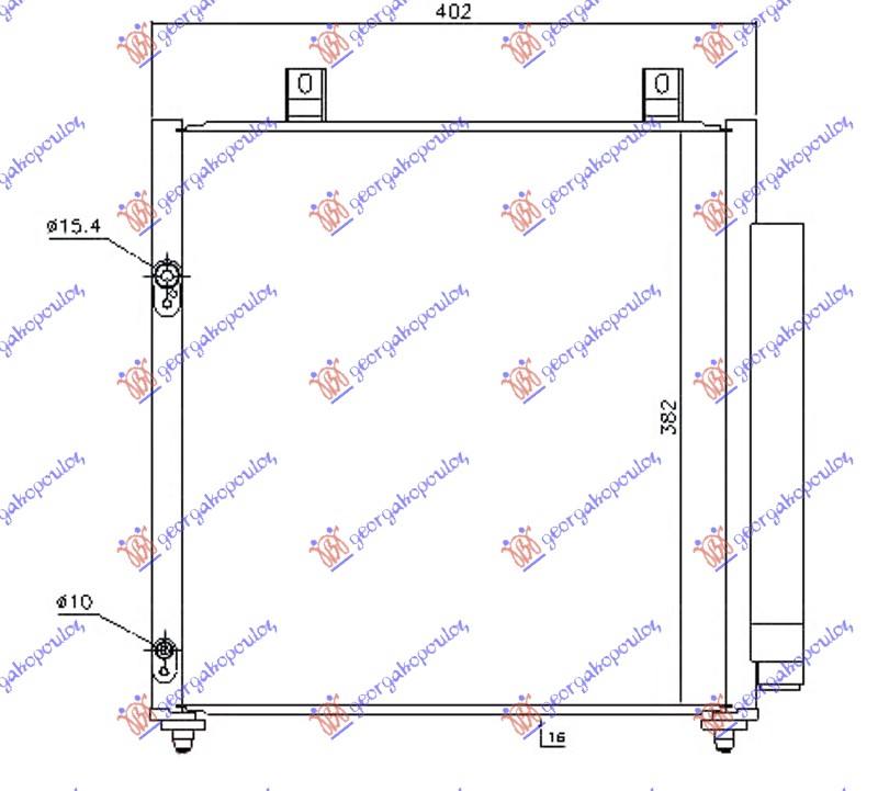 ΨΥΓΕΙΟ A/C ΓΙΑ ΟΛΑ (365x380x16)
