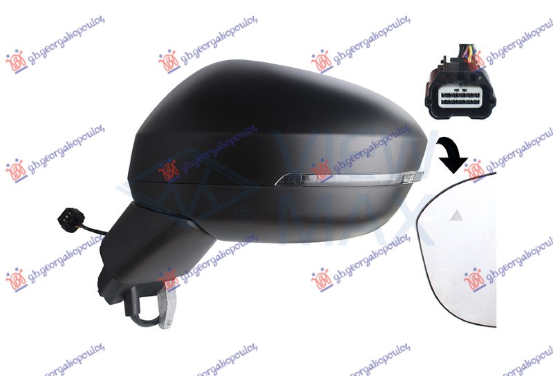 ΚΑΘΡΕΦΤΗΣ ΗΛΕΚΤΡΙΚΟΣ ΘΕΡΜΑΙΝΟΜΕΝΟΣ ΗΛΕΚΤΡΙΚΑ ΑΝΑΚΛΙΝΟΜΕΝΟΣ ΒΑΦΟΜΕΝΟΣ (ΜΕ ΦΛΑΣ & BLIS) (9 PIN) (A ΠΟΙΟΤΗΤΑ) (CONVEX GLASS) ΑΡ