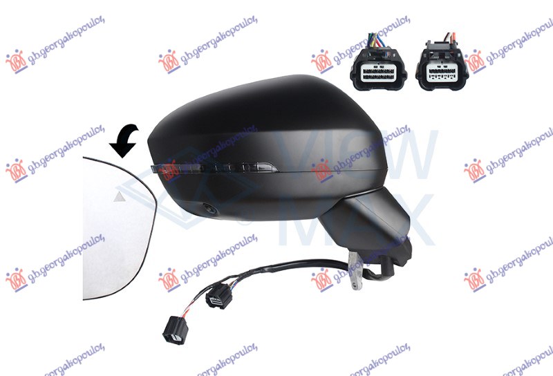 ΚΑΘΡΕΦΤΗΣ ΗΛΕΚΤ. ΘΕΡΜΑΙΝ. ΗΛ.ΑΝΑΚΛ. ΒΑΦΟΜ. (ΜΕ ΦΛΑΣ & BLIS & ΚΑΜΕΡΑ) (10H9PIN + 8H4PIN) (A ΠΟΙΟΤΗΤΑ) (CONVEX GLASS) ΔΕΞ