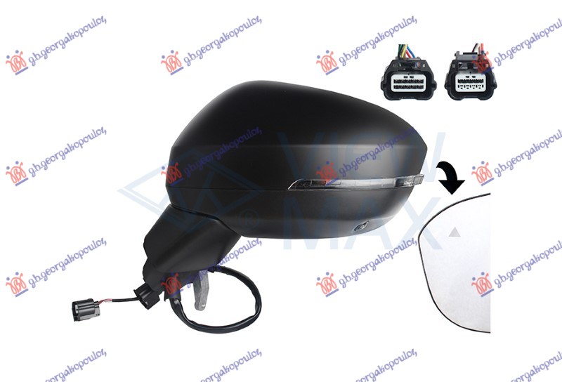 ΚΑΘΡΕΦΤΗΣ ΗΛΕΚΤ. ΘΕΡΜΑΙΝ. ΗΛ.ΑΝΑΚΛ. ΒΑΦΟΜ. (ΜΕ ΦΛΑΣ & BLIS & ΚΑΜΕΡΑ) (10H9PIN + 8H4PIN) (A ΠΟΙΟΤΗΤΑ) (CONVEX GLASS) ΑΡ