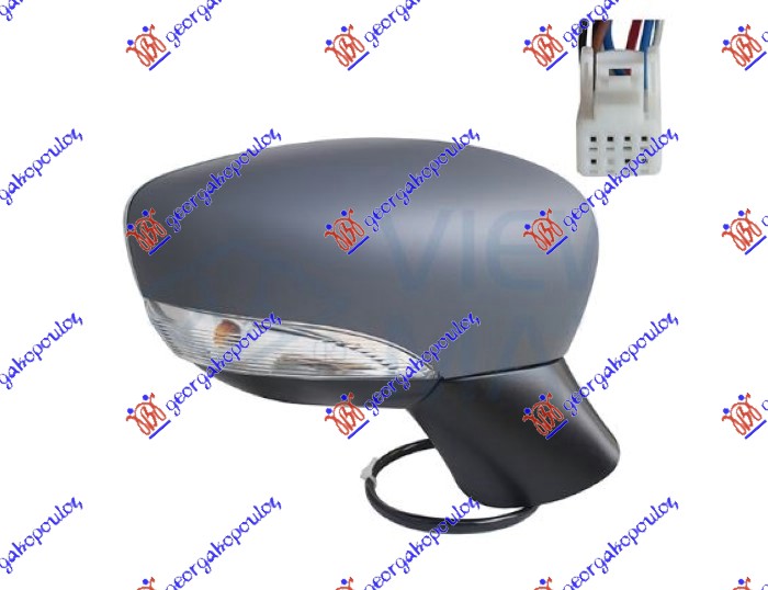 ΚΑΘΡΕΦΤΗΣ ΗΛΕΚΤΡΙΚΟΣ ΘΕΡΜΑΙΝΟΜΕΝΟΣ ΒΑΦΟΜΕΝΟΣ (ΜΕ ΦΛΑΣ) (7PIN) (CONVEX GLASS) ΔΕΞ