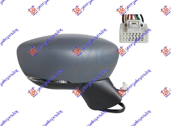 ΚΑΘΡΕΦΤΗΣ ΗΛΕΚΤΡΙΚΟΣ ΘΕΡΜΑΙΝΟΜΕΝΟΣ ΗΛΕΚΤΡΙΚΑ ΑΝΑΚΛΙΝΟΜΕΝΟΣ ΒΑΦΟΜΕΝΟΣ (ΜΕ ΦΛΑΣ LED) (9 PIN) (Α ΠΟΙΟΤΗΤΑ) (CONVEX GLASS) ΔΕΞ