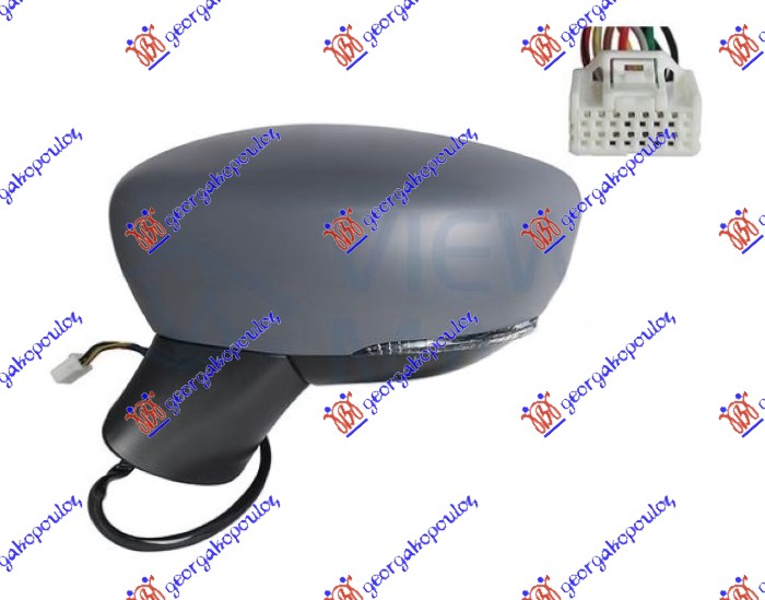 ΚΑΘΡΕΦΤΗΣ ΗΛΕΚΤΡΙΚΟΣ ΘΕΡΜΑΙΝΟΜΕΝΟΣ ΗΛΕΚΤΡΙΚΑ ΑΝΑΚΛΙΝΟΜΕΝΟΣ ΒΑΦΟΜΕΝΟΣ (ΜΕ ΦΛΑΣ LED) (9 PIN) (Α ΠΟΙΟΤΗΤΑ) (CONVEX GLASS) ΑΡ