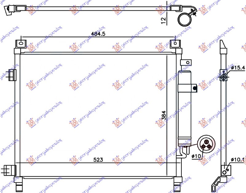 ΨΥΓΕΙΟ A/C 1.2 BENZINH (490x385x12) (KOYO)