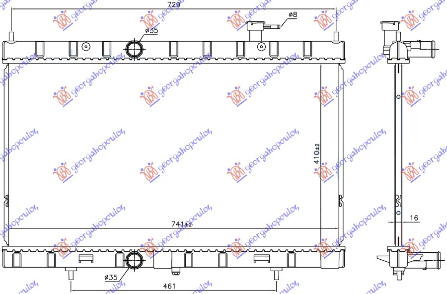 ΨΥΓΕΙΟ 2.0-2.5 ΒΕΝΖΙΝΗ (410x741x16)