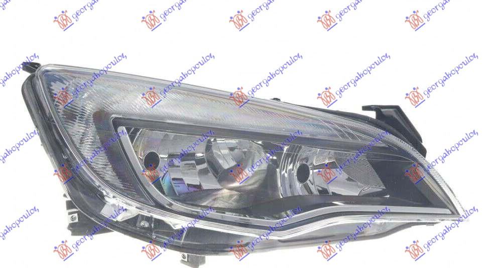 ΦΑΝΟΣ ΕΜΠΡΟΣ ΗΛΕΚΤΡΙΚΟΣ (H7/H7) ΜΑΥΡΟΣ ΜΕ ΧΡΩΜΙΟ ΦΡΥΔΑΚΙ (E) (TYC) ΔΕΞ