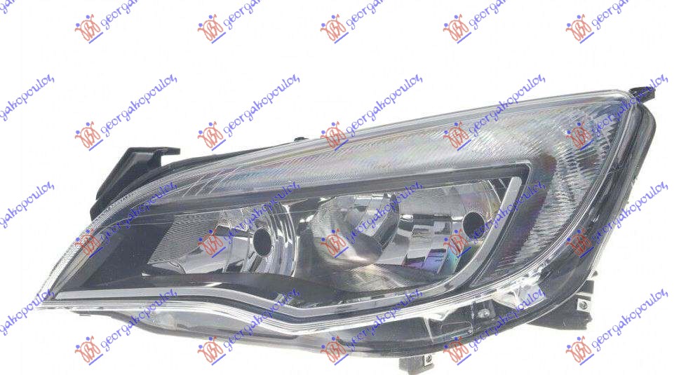 ΦΑΝΟΣ ΕΜΠΡΟΣ ΗΛΕΚΤΡΙΚΟΣ (H7/H7) ΜΑΥΡΟΣ ΜΕ ΧΡΩΜΙΟ ΦΡΥΔΑΚΙ (E) (TYC) ΑΡ