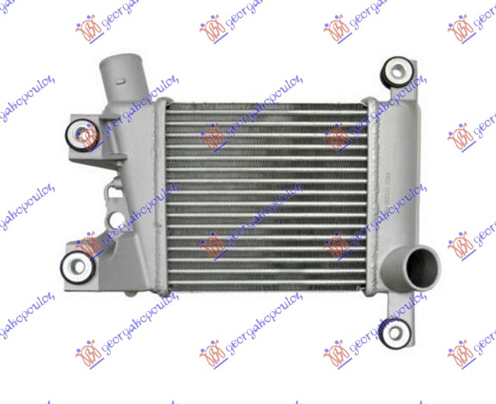 ΨΥΓΕΙΟ INTERCOOLER 2.5 TD (225x215x62) ΠΑΡΟΧΕΣ ΔΙΑΓΩΝΙΑ (ALL ALUMINIUM)